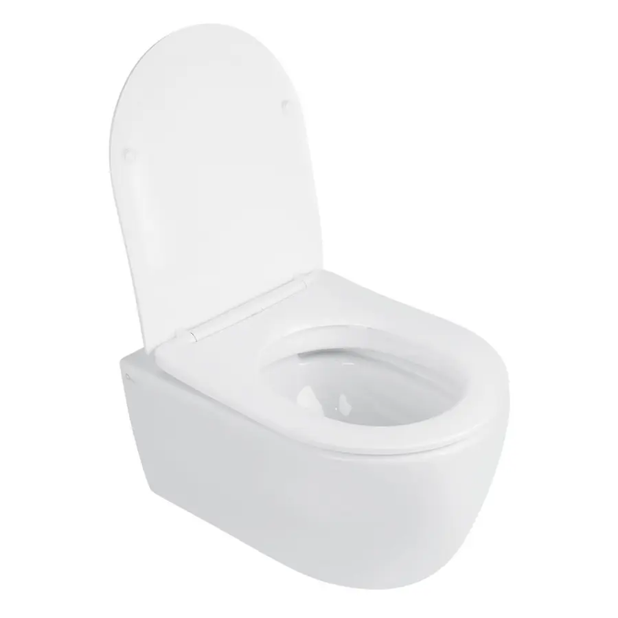 Унітаз підвісний Qtap Linnet безобідковий з сідінням Slim Soft-close QT0331106W