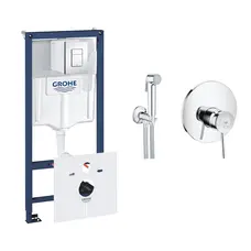Комплект Grohe інсталяція Rapid SL 38827000 + набір для гігієнічного душу зі змішувачем BauClassic 2904800S