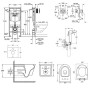 Комплект інсталяція Grohe Rapid SL 38722001 + унітаз з сидінням Qtap Jay QT07335176W + набір для гігієнічного душу зі змішувачем Grohe BauClassic 2904800S