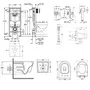 Комплект інсталяція Grohe Rapid SL 38722001 + унітаз з сидінням Qtap Swan QT16335178W + набір для гігієнічного душу зі змішувачем Grohe BauClassic 111048