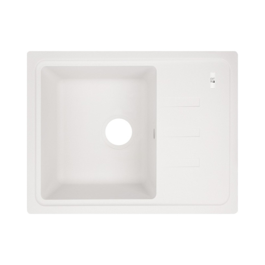 Кухонна гранітна мийка Lidz 620x435/200 WHI-01 (LIDZWHI01620435200)