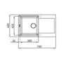Кухонна гранітна мийка Lidz 790x495/230 WHI-01 (LIDZWHI01790495230)