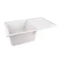 Кухонна гранітна мийка Lidz 790x495/230 WHI-01 (LIDZWHI01790495230)