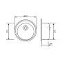 Кухонна гранітна мийка Lidz D510/200 WHI-01 (LIDZWHI01D510200)