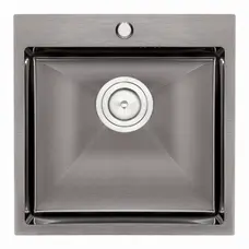 Кухонна мийка Qtap D5050BL 2.7/1.0 мм Black (QTD5050BLPVD10)