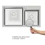 Кухонная мойка с двумя чашами Qtap S7843 2.7 / 1.0 мм Satin (QTS784310)