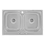 Кухонная мойка с двумя чашамиLidz 5080 0,8 мм Decor (LIDZ5080DEC08)