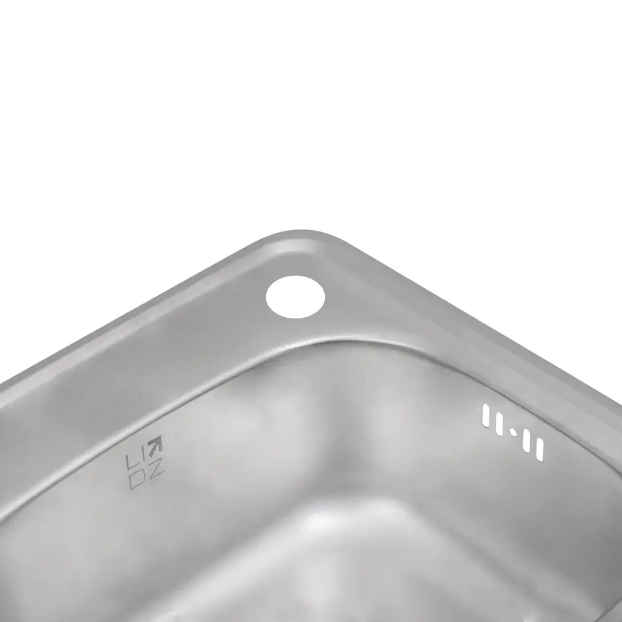 Кухонная мойка Lidz 3838 0,6 мм Satin (LIDZ3838POL06)