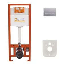 Набор инсталляция 4 в 1 Qtap Nest ST линейной панелью смыва QT0133M425M08382SAT