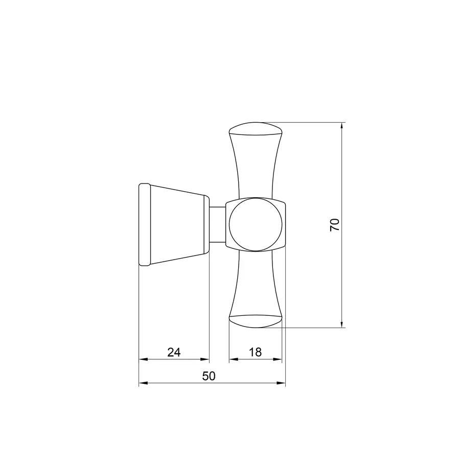 Кран-букса Lidz (CRM) 57 01 010 01 S10 з ручкою