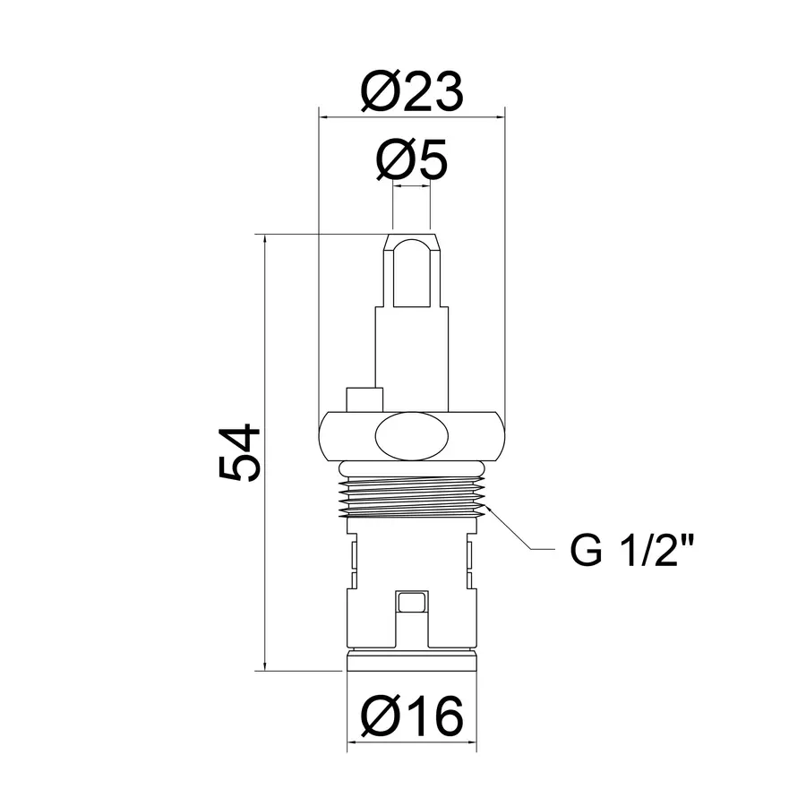 Кран-букса Lidz (BRA) 53 01 030 00 керамика 1/2"