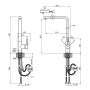 Змішувач для кухні сталевий Lidz (NKS) 12 32 015FL-13 з висувним виливом