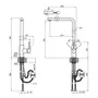 Змішувач для кухні сталевий Lidz (NKS) 12 32 015FL-13 з висувним виливом