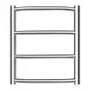 Полотенцесушитель водяной Lidz Trapezium (CRM) D38 / 25 400x500 P4