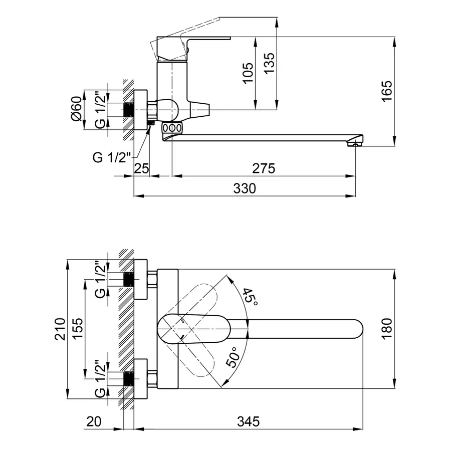 Змішувач для ванни Qtap Vranov 3218104GC