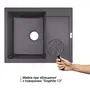 Кухонна гранітна мийка Lidz 625x500/200 GRF-13 (LIDZGRF13625500200)