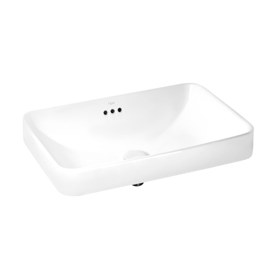 Раковина Qtap Jay 590х410х155 White с донным клапаном QT0711K425W