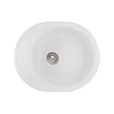 Кухонна гранітна мийка Qtap CS 6151 White (QT6151WHI650)