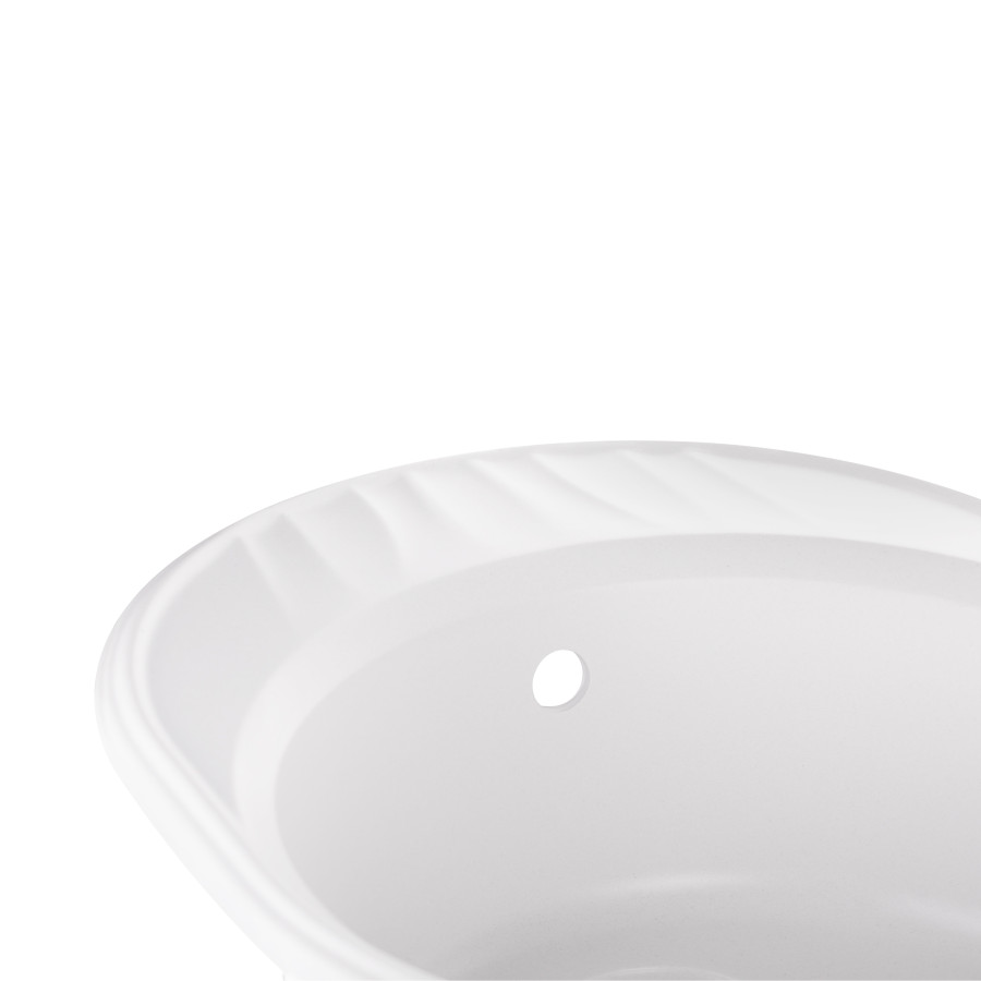 Кухонна гранітна мийка Qtap CS 6151 White (QT6151WHI650)