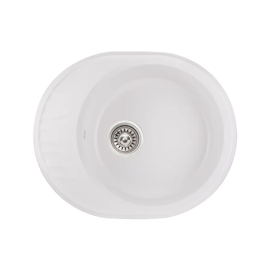 Кухонна гранітна мийка Qtap CS 6151 White (QT6151WHI650)