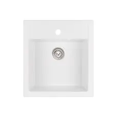 Кухонна гранітна мийка Qtap CS 5046 White (QT5046WHI650)