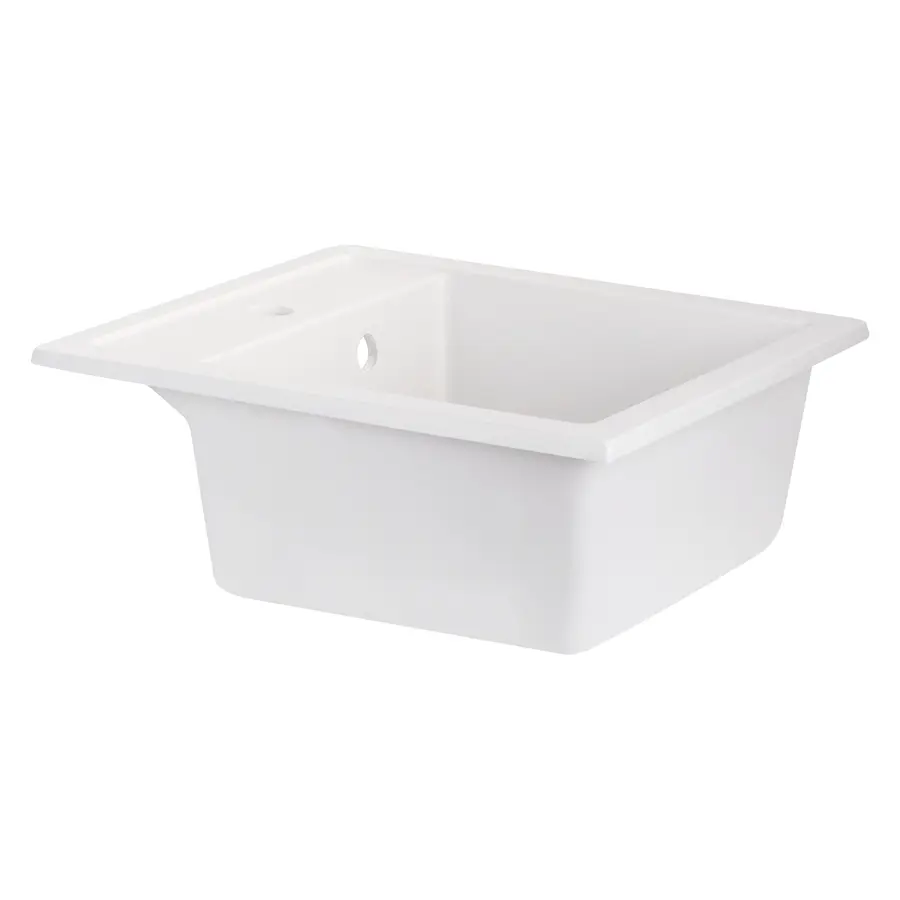 Кухонна гранітна мийка Qtap CS 5046 White (QT5046WHI650)