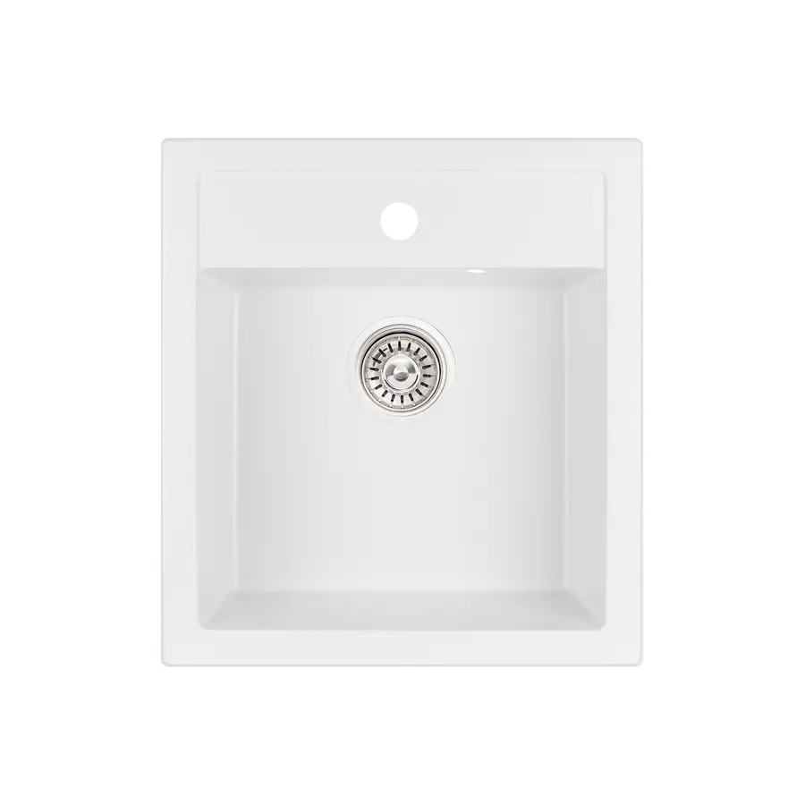 Кухонна гранітна мийка Qtap CS 5046 White (QT5046WHI650)