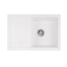 Кухонна гранітна мийка Qtap CS 7449 White (QT7449WHI650)