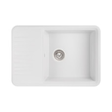 Кухонна гранітна мийка Qtap CS 7440 White (QT7440WHI650)
