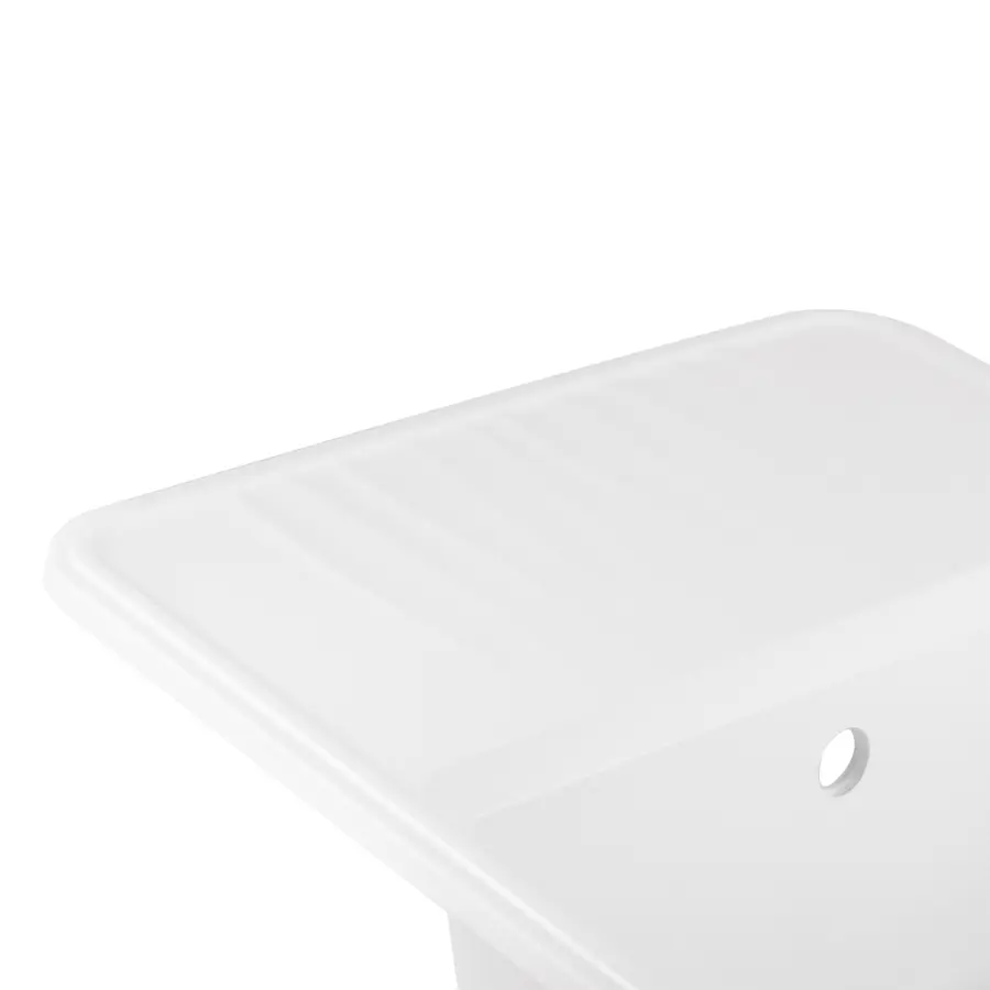 Кухонна гранітна мийка Qtap CS 7440 White (QT7440WHI650)