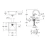 Мийка кухонна Grohe K700 31578SD0 + змішувач Eurosmart 33202002