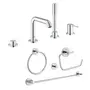Комплект Grohe змішувач для ванни Essence 19578001 + набір аксесуарів Essentials 40823001