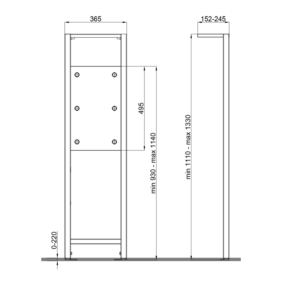 Инсталляция для перил и переделов Qtap Nest QT0191716H