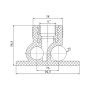 Тройник настенный PPR Blue Ocean 25х1 / 2 "х25 ВР