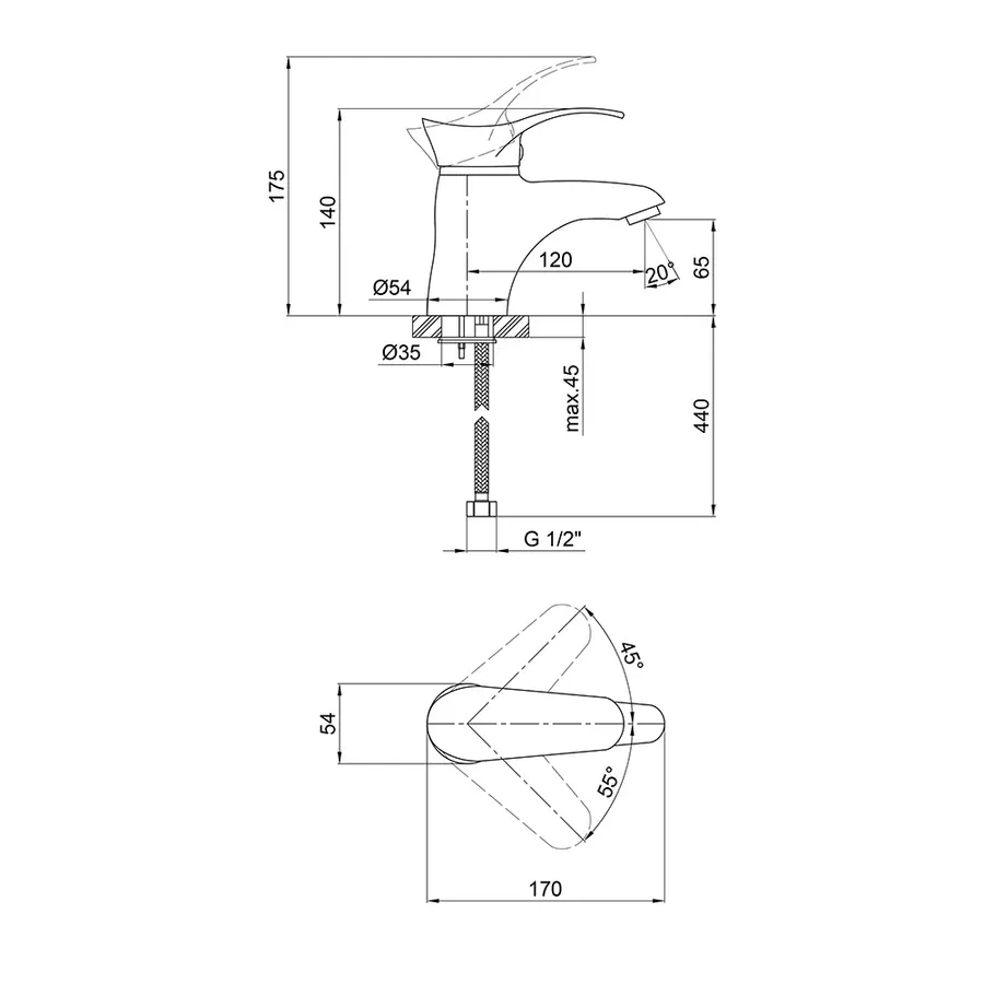 Змішувач для раковини Qtap Eris СRM 001