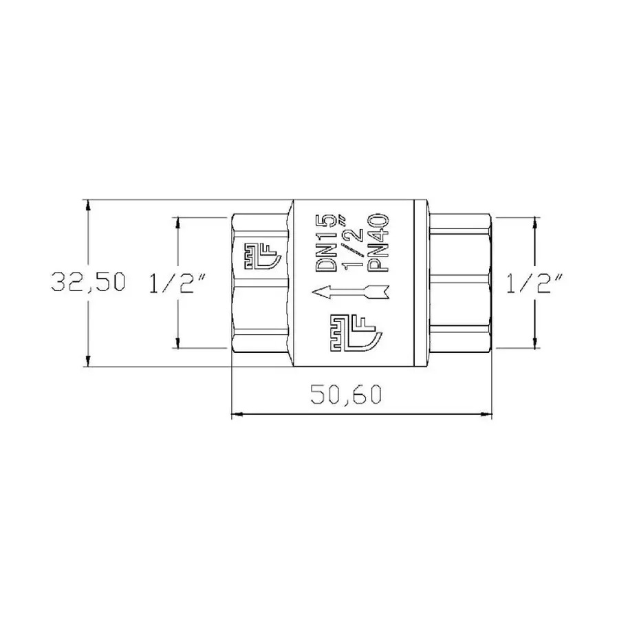 Зворотний клапан SD Forte 1/2" SF240NW15