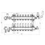 Колекторна група Icma 3/4" 8 виходів, з витратоміром №A2K013