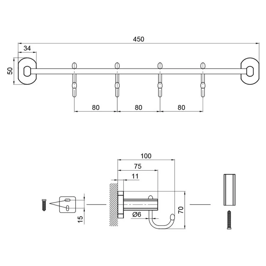 Гачок Qtap Liberty ANT 1154-4