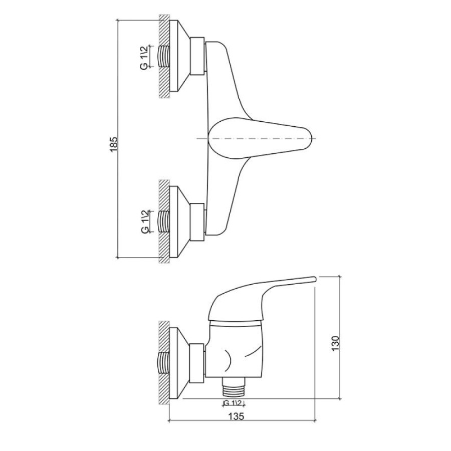 Змішувач для душу Brinex 36C 010