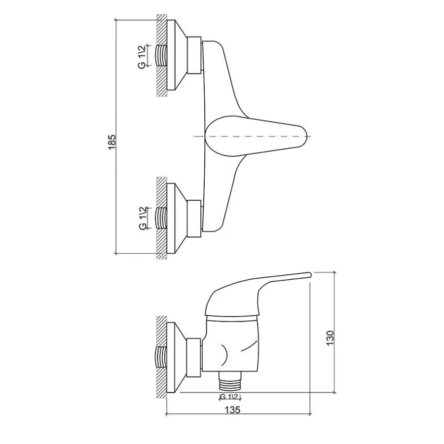 Змішувач для душу Brinex 36C 010