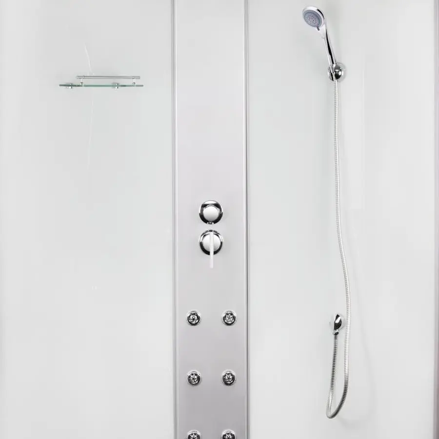 Гідромасажний бокс Lidz Tani SBM100x100.SAT.HIGH.FR, скло Frost 4 мм