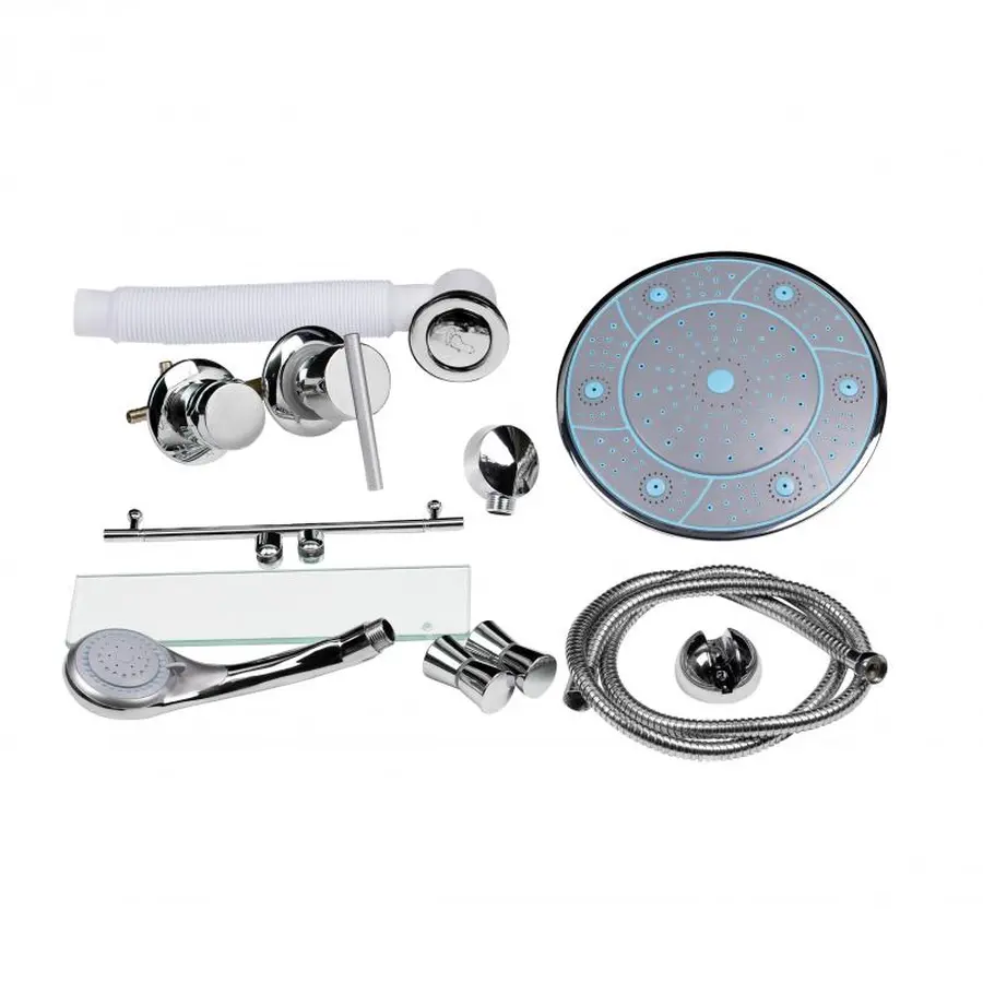 Гідромасажний бокс Lidz Tani SBM100x100.SAT.HIGH.FR, скло Frost 4 мм