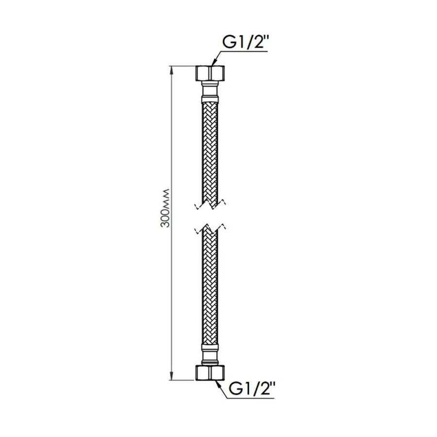 Гнучка підводка для води SD Forte ВВ 30 см SF391W30