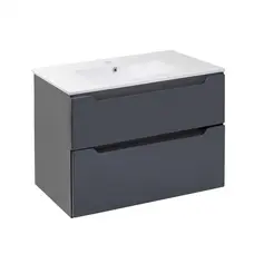 Комплект Qtap Scorpio 810х585х460 Graphite тумба підвісна + раковина урізна QT1472TPВ8023080CG