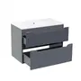 Комплект Qtap Scorpio 810х585х460 Graphite тумба підвісна + раковина урізна QT1472TPВ8023080CG