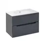 Комплект Qtap Scorpio 810х585х460 Graphite тумба підвісна + раковина урізна QT1472TPВ8023080CG