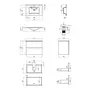 Комплект Qtap Tern 700х580х437 White тумба підвісна + раковина урізна QT1772TPL7013070CW