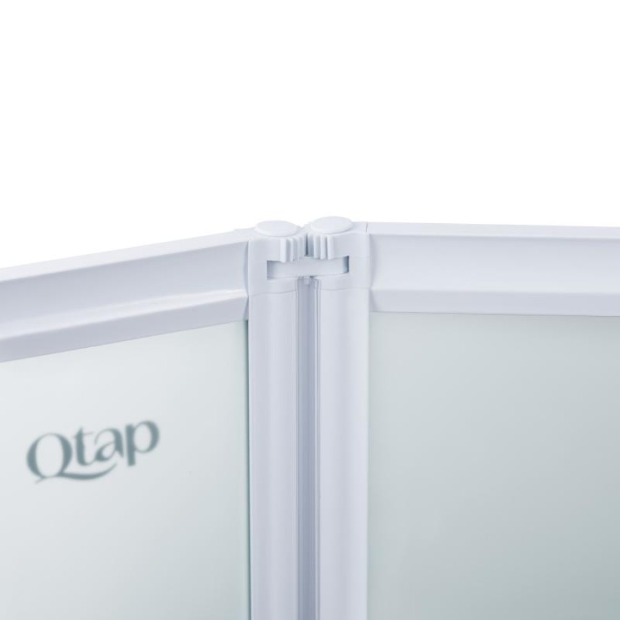 Штора на ванну Qtap Gemini WHI40114RP4 скло Pear 4 мм, 100x140 см