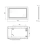 Дзеркало Qtap Mideya Quadro 1000х600 з LED-підсвічуванням, Reverse QT2078141870100W