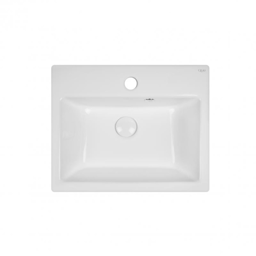 Раковина підвісна моноблок Qtap Tern 465х385х370 White з донним клапаном QT1711G803W